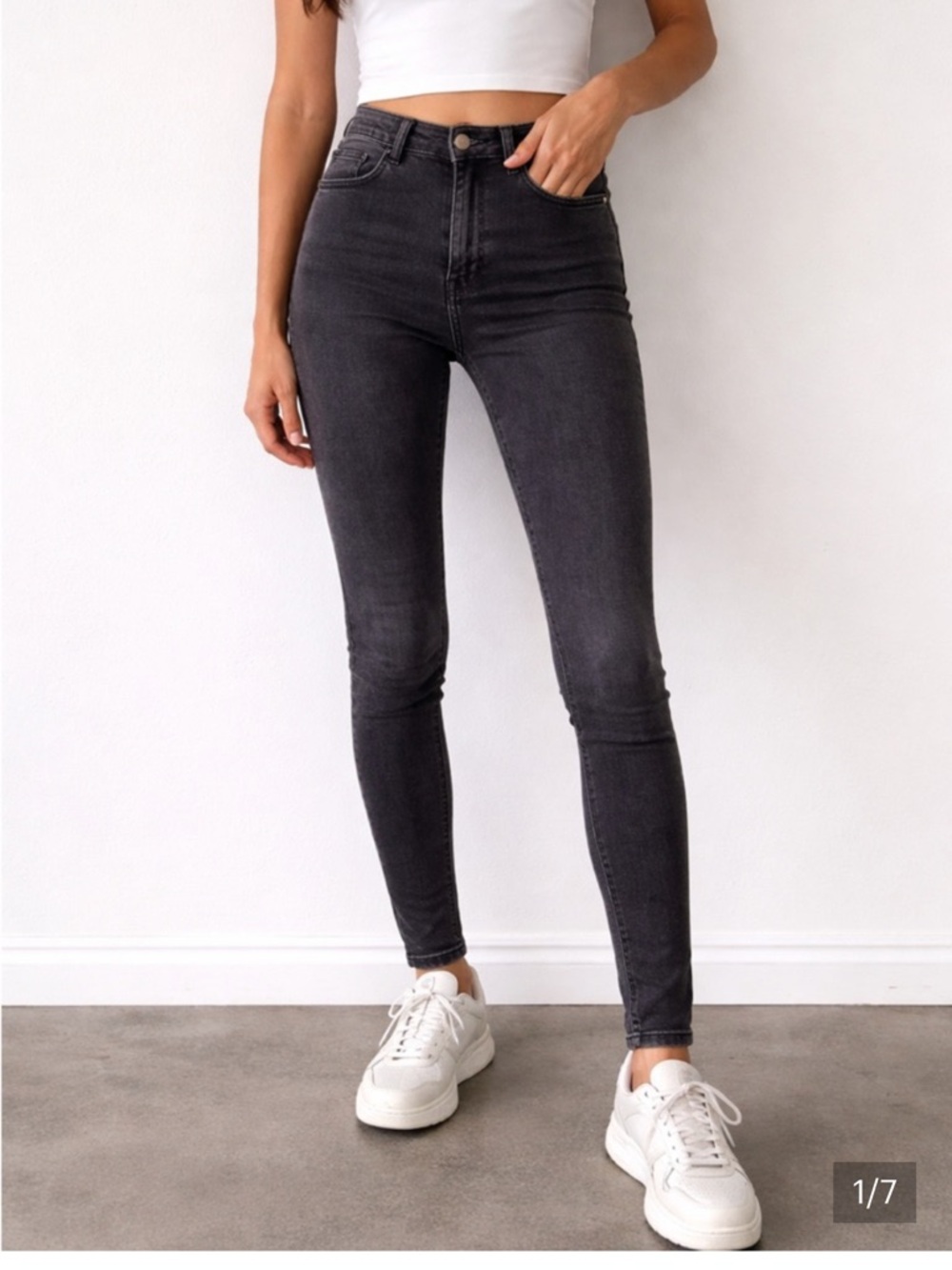 Zara Black High-Rise Skinny Jeans